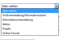 Auswahl des Veranstaltungsformates